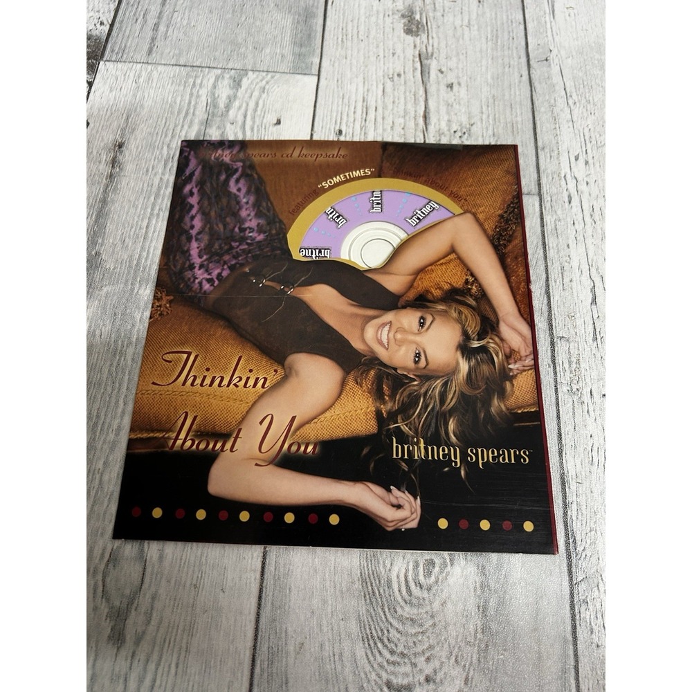 Britney Spears CD Keepsake "Sometimes",  "Thinkin' About‎ You"  card Valentine